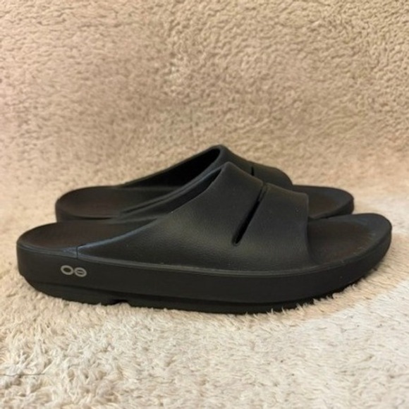 OOFOS Shoes - OOFOS OOahh Slide Sandals Black Recovery Comfort Shoes Womens 9 Mens 7 EU 40